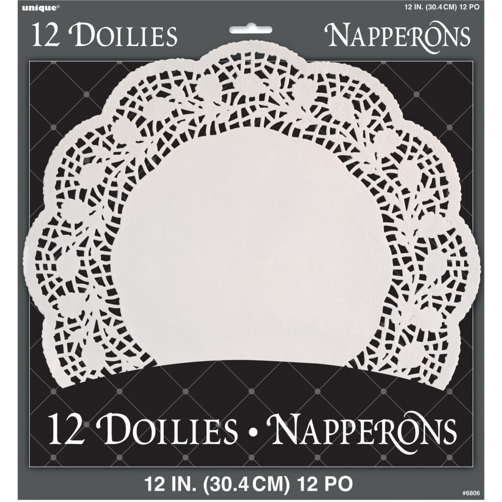 6806 DOILY 12IN WHITE