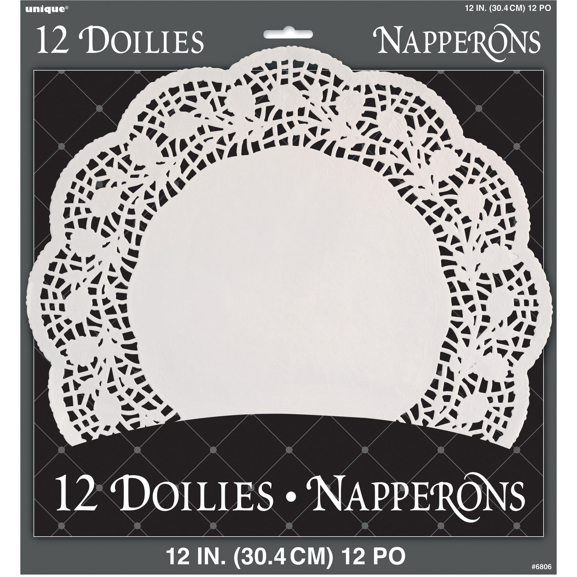 6806 DOILY 12IN WHITE