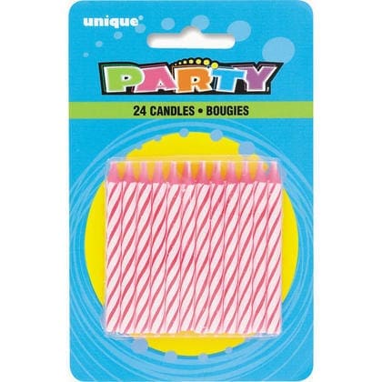 1905PC candles spiral pink/white