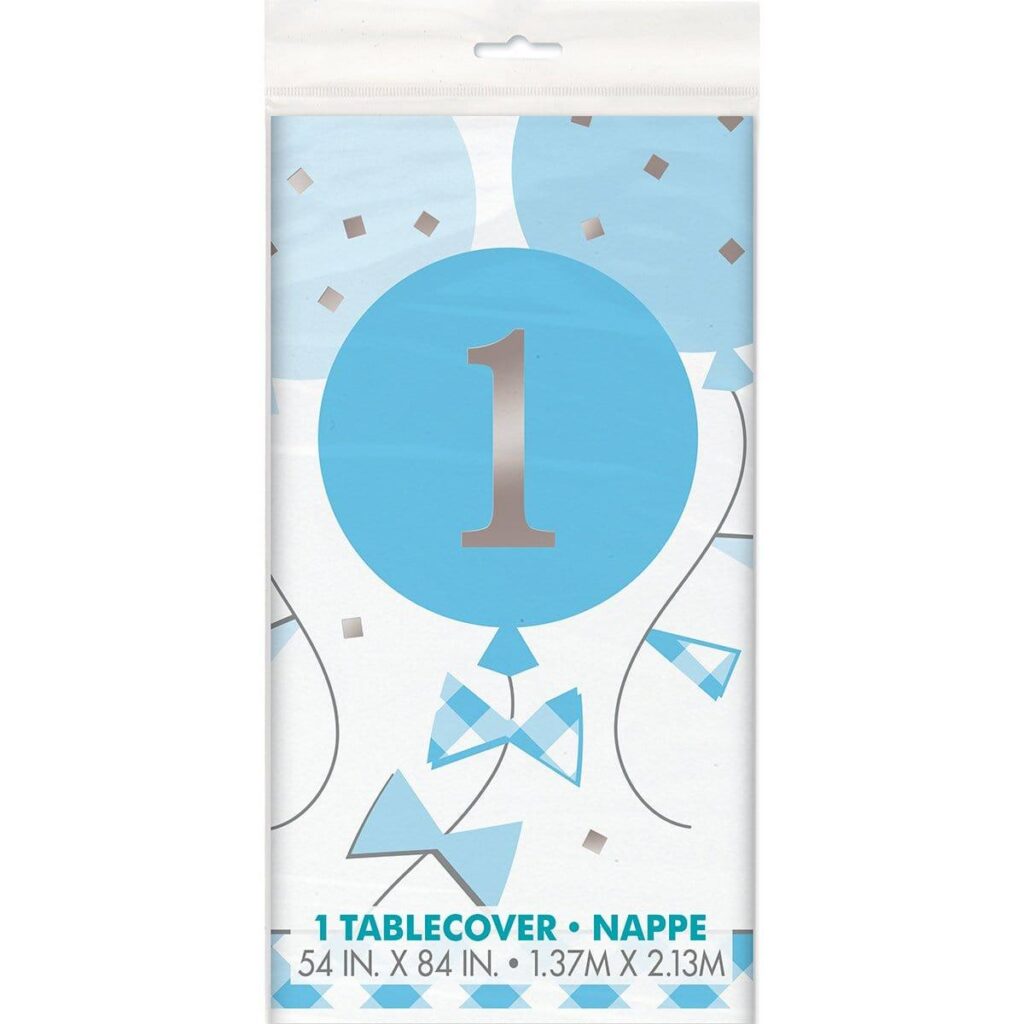 74933 BLUE GINGHAM TCOVER 1ST BDAY