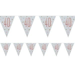 84841 FLAG BNR 40TH RG GLITZ