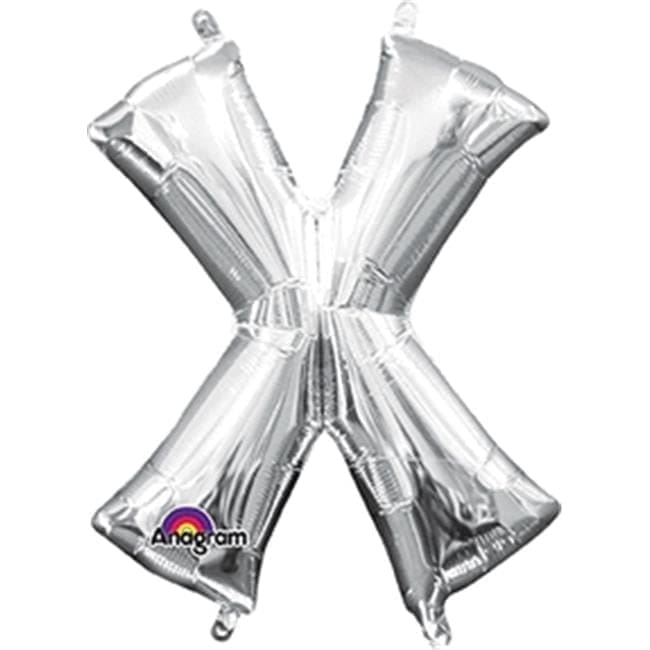 33058 16 inch Silver X Foil Balloon