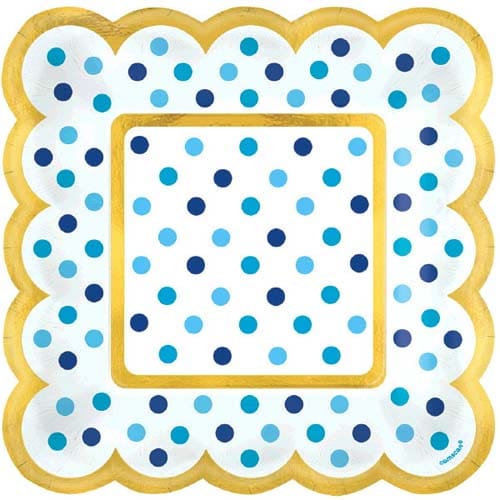 436001 PAPER MINIS SCALLOPED BLUE PL