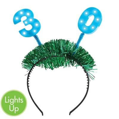 398289 HEADBOPPER 30TH LIGHT UP