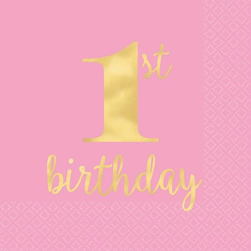 5100002 1ST BDAY PINK GOLD LN