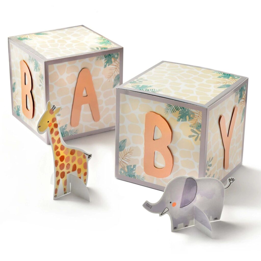 282844 SOFT JUNGLE BLOCKS CENTERPIECE