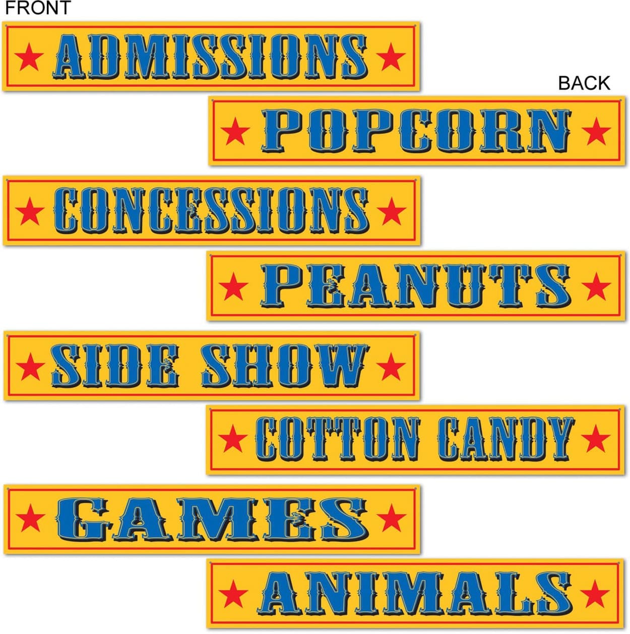 54304 CIRCUS SIGN CUTOUTS