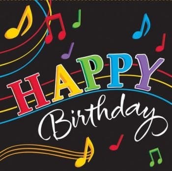 661816 MUSIC NOTES BIRTHDAY NAPKIN