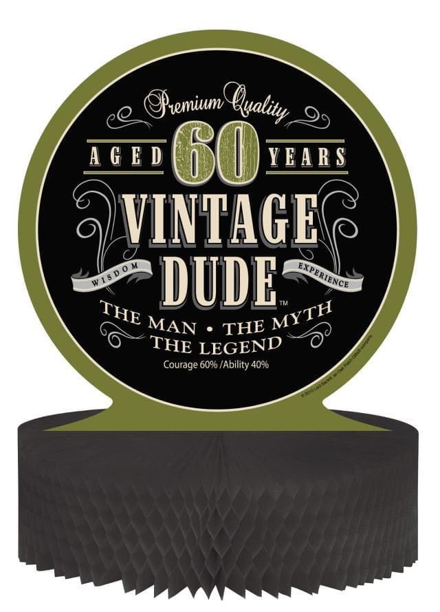 261667 ***VINTAGE DUDE 60 CENTERPIECE