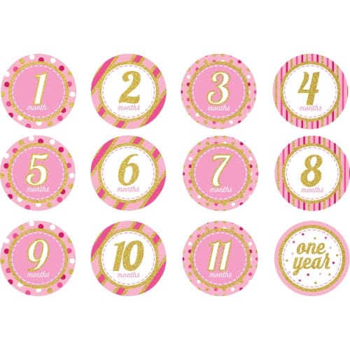 324517 STICKERS MONTHS PINK
