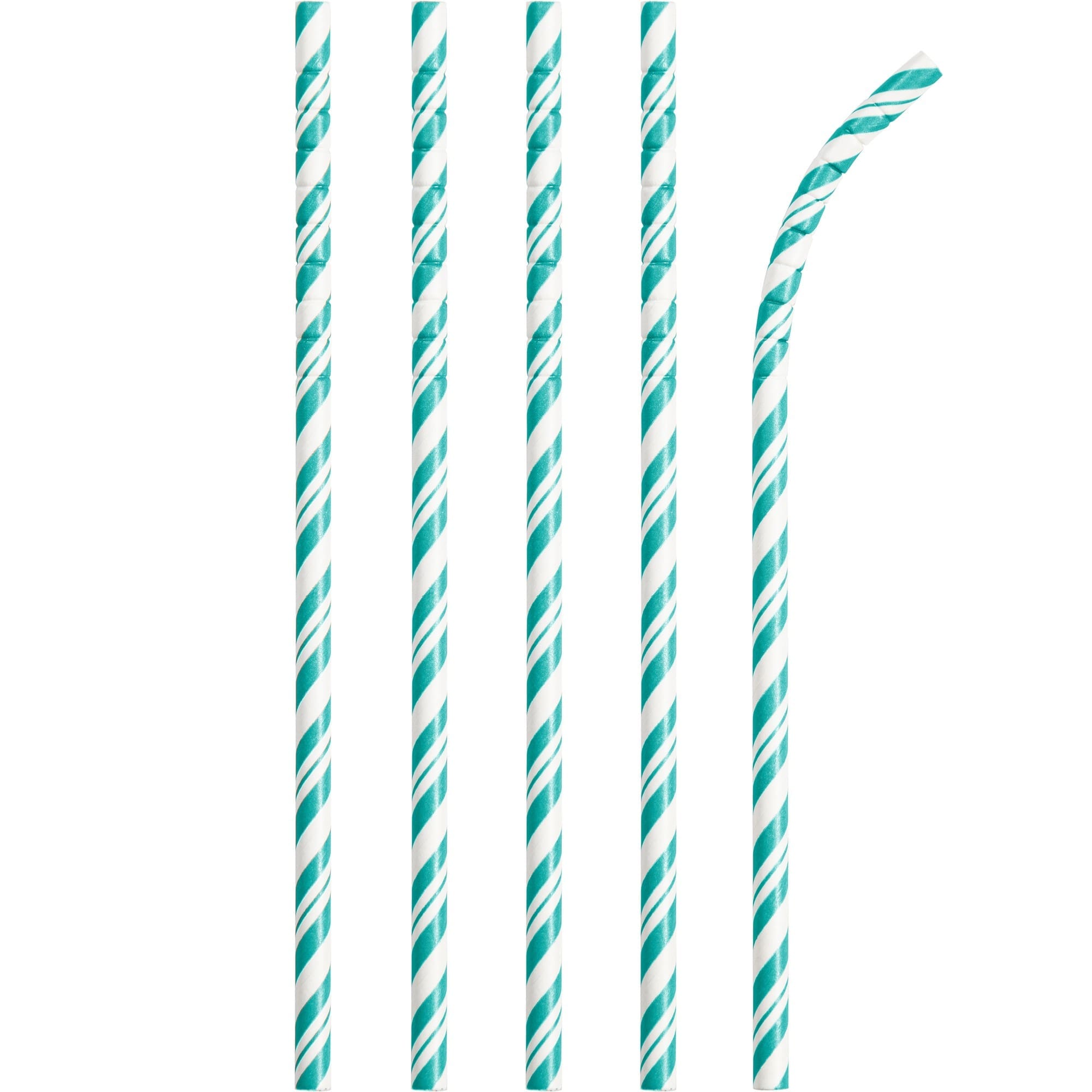 329632 STRAWS TEAL/WHITE