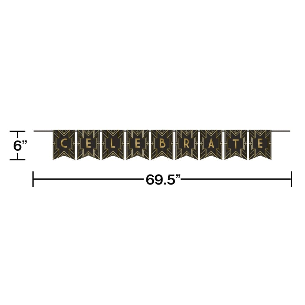344494 ROARING 20S RIBBON BANNER