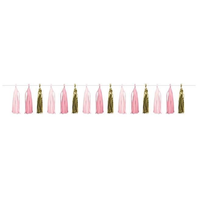 346389 PINK GOLD TASSLE GARLAND