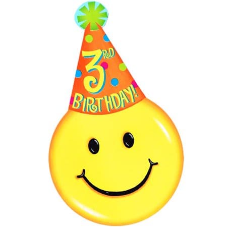 10113 SMILES 3RD BDAY PSTCRD INV
