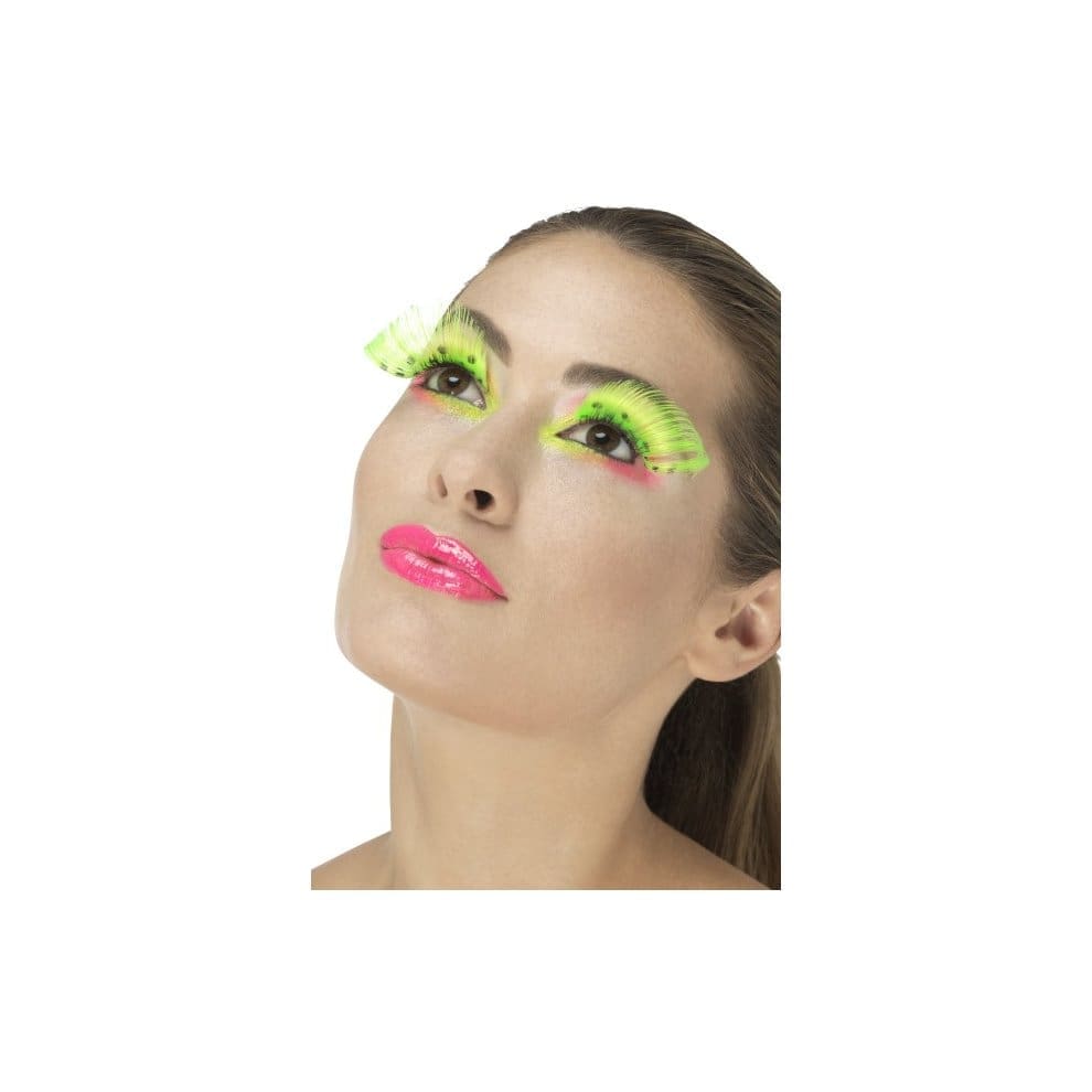 48092 EYELASHES 80S NEON GREEN