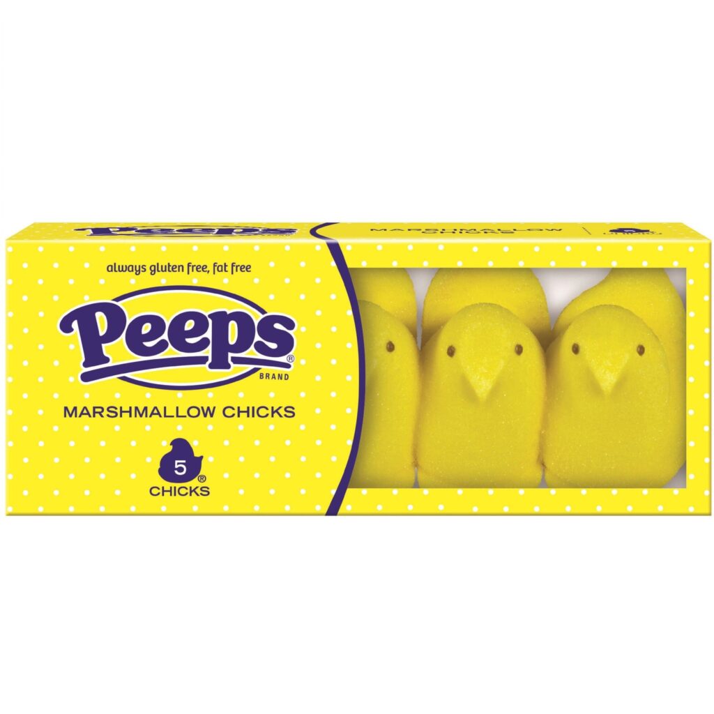 2 EASTER PEEPS YELLOW