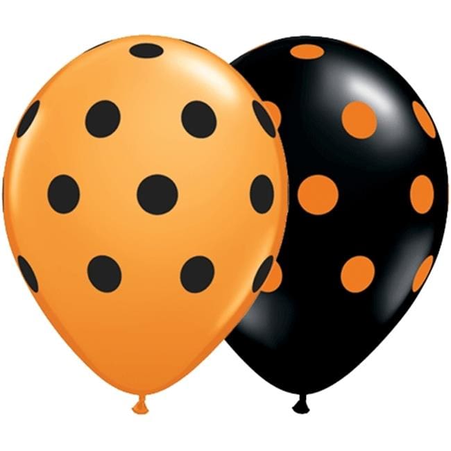 822330 11 in or/bl polka dot