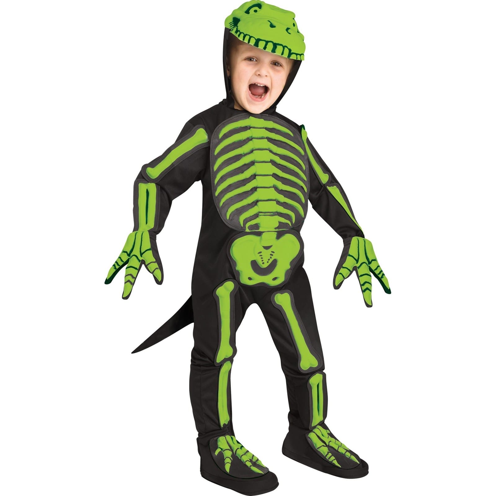 117981G DINO BONES GLOW GREEN 4-6