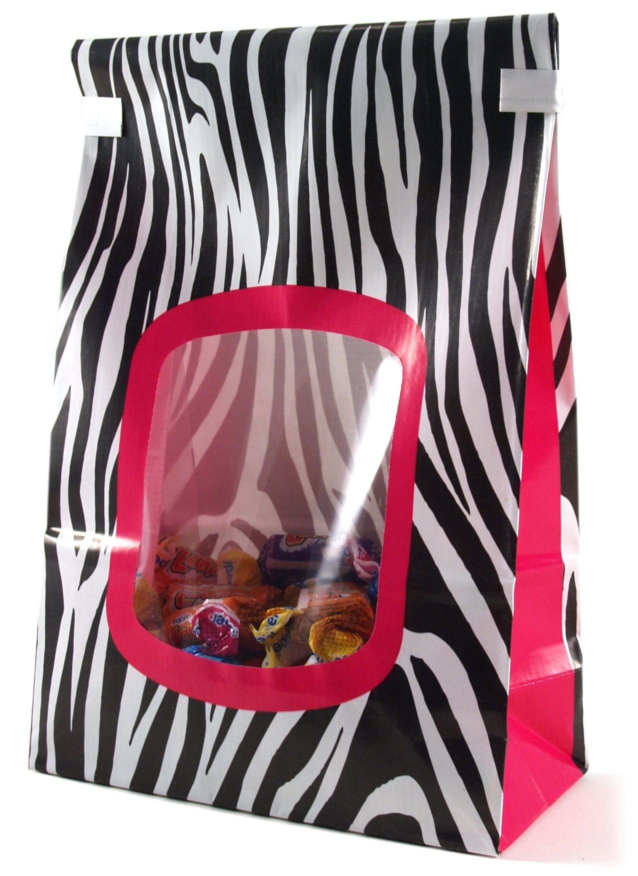 20164 PINK ZEBRA COOKIE BAGS