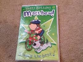 MATTHEW SINGING CARD
