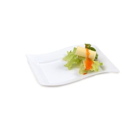 1405-WH PLT 7.5 X 5.5 WAVY REC WHITE