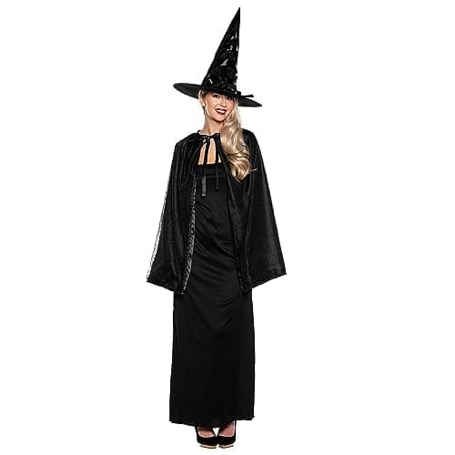 30748 WITCH CAPE & HAT BLACK