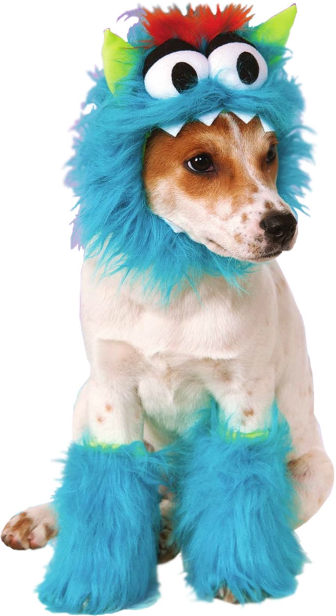 580179M BLUE MONSTER DOG COSTUME MED
